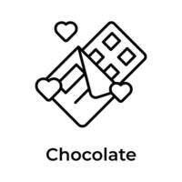 lekker chocola, een verbazingwekkend icoon van chocola in bewerkbare stijl vector