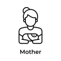 krijgen deze visueel perfect icoon van moeder in modern stijl vector