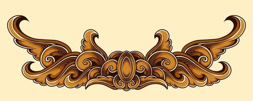 klassiek ornament ontwerp gravure vector