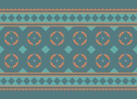 kruis steek. meetkundig etnisch patronen. ontwerp voor sari, patola, sari, dupatta, vyshyvanka, rushnek, dupatta, kleding, kleding stof, batik, breigoed, borduurwerk, ikkat, pixel patroon. traditioneel ontwerp. vector