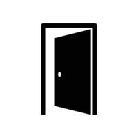 deur icoon vector ontwerp sjabloon in wit achtergrond