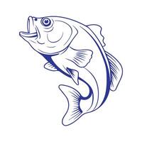 bas vis vector illustratie schetsen van Largemouth baars vis