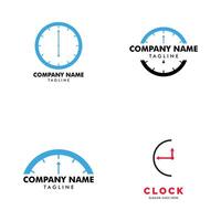 reeks van klok icoon logo ontwerp sjabloon vector