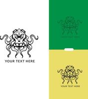 monster Octopus logo sjabloon vector