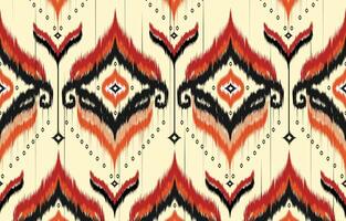 ikat meetkundig folklore ornament met diamanten. tribal etnisch vector textuur. naadloos gestreept patroon in aztec stijl. volk borduurwerk. Indisch, scandinavisch, zigeuner, Mexicaans, Afrikaanse tapijt.