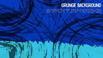 abstract blauw grunge geklater blauw in zwart achtergrond ontwerp. vector illustratie. element borstel grunge artistiek.