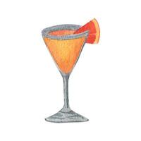 waterverf alcohol cocktail aperol spritz vector