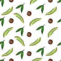 naadloos patroon met avocado. tropisch abstract achtergrond. vector