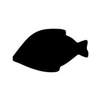 vector single klein vis silhouet. hand- getrokken tekening illustraties