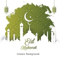 mooi Islamitisch festival eid mubarak achtergrond vector