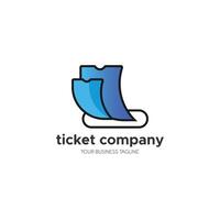 ticket bedrijf logo ontwerp vector