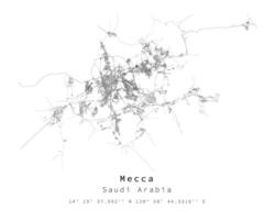 mekka saudi Arabië straat kaart,vector element beeld vector