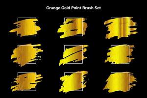 goud abstract grunge vector penseel verzameling achtergrond reeks