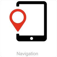 navigatie en richting icoon concept vector