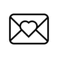 Valentijn dag brief partij dun beroerte icoon vector