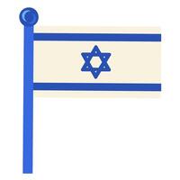 Israël feestelijk vlaggestok vlag solide melk vector