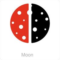 maan en astronomie icoon concept vector