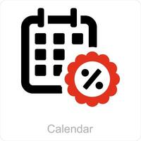 kalender en datum icoon concept vector