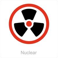 nucleair en kern icoon concept vector