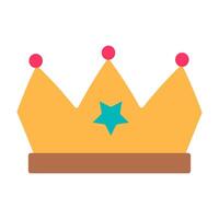 kind koning kroon verjaardag partij kleur beroerte icoon vector