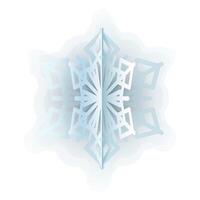 winter blauw pluizig sneeuwvlok helling icoon vector