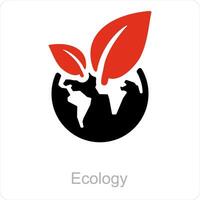 co2 en ecologie icoon concept vector