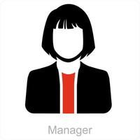 manager en beroep icoon concept vector