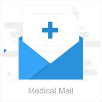 medisch mail en Gezondheid icoon concept vector