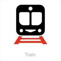 trein en het spoor icoon concept vector