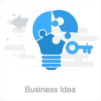 bedrijf idee en idee icoon concept vector