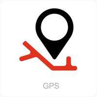 GPS en navigatie icoon concept vector