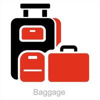 bagage en bagage icoon concept vector