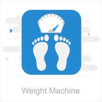 gewicht machine en schaal icoon concept vector