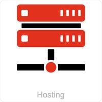 hosting en server icoon concept vector