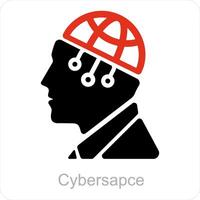 cyberspace en communicatie icoon concept vector