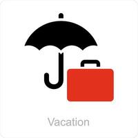 vakantie en zee icoon concept vector