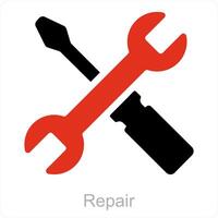 reparatie en onderhoud icoon concept vector