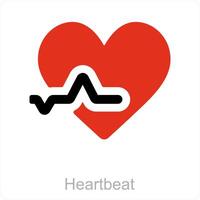 hartslag en hart icoon concept vector