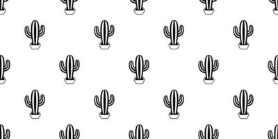 cactus naadloos patroon vector woestijn botanica bloem tuin fabriek tekenfilm herhaling behang tegel achtergrond sjaal geïsoleerd illustratie tekening ontwerp