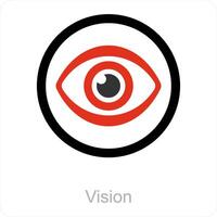 visie en oog icoon concept vector