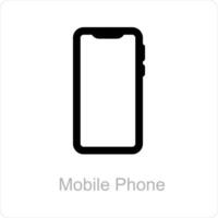 mobiel telefoon en telefoon icoon concept vector