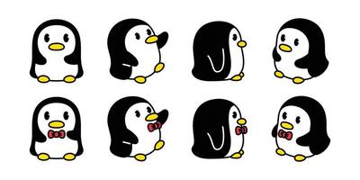 pinguïn vector vogel icoon logo tekenfilm karakter boog stropdas illustratie symbool grafisch tekening ontwerp