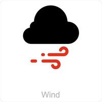 wind en lucht icoon concept vector