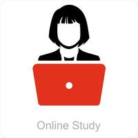 online studie en onderwijs icoon concept vector