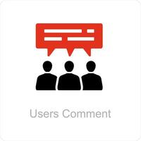 gebruiker opmerkingen en account icoon concept vector