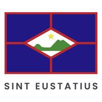 vector vlag van sint eustatius geïsoleerd Aan wit achtergrond.