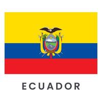 vector Ecuador vlag geïsoleerd Aan wit achtergrond.