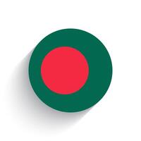 nationaal vlag van Bangladesh icoon vector illustratie geïsoleerd Aan wit achtergrond.