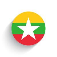 nationaal vlag van Myanmar icoon vector illustratie geïsoleerd Aan wit achtergrond.