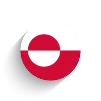 nationaal vlag van Groenland icoon vector illustratie geïsoleerd Aan wit achtergrond.